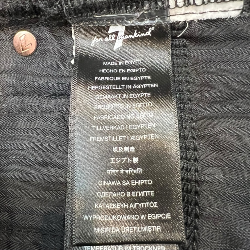 7 For All Mankind Josefina Feminine Boyfriend Jeans Black Size 28 NWT - Picture 6 of 11